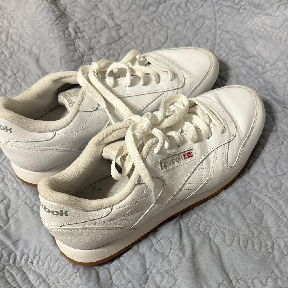 Reebok White Leather Sneakers